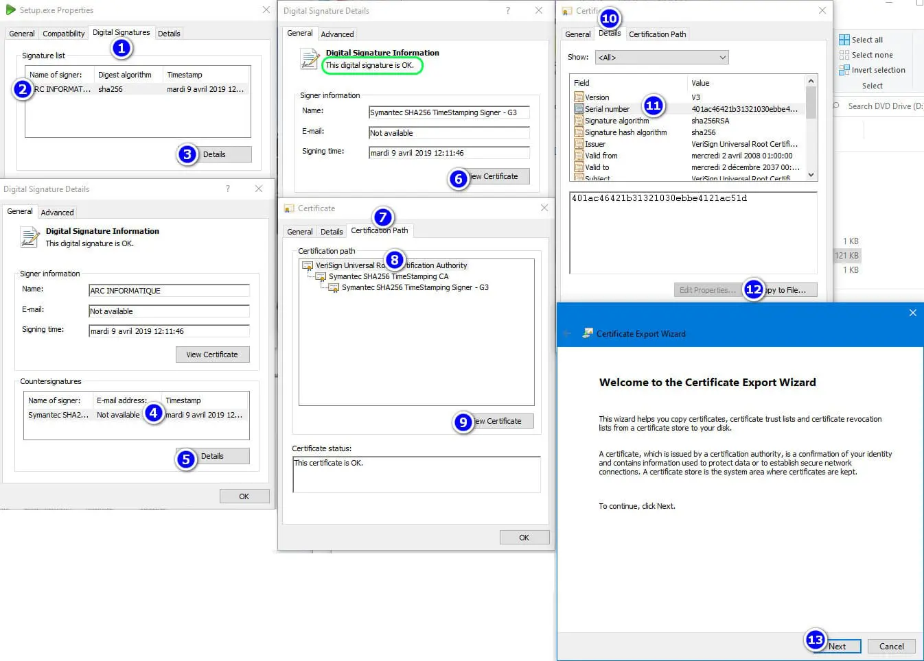 PcVue 12 Setup Digital Signature