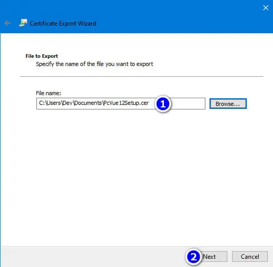 PcVue 12 Setup Digital Signature 3