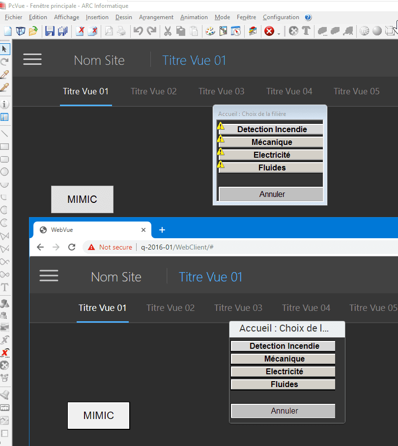 Comparaison webvue pcvue