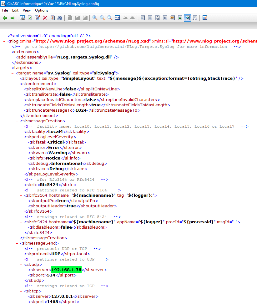 syslog sample NLogSyslogconfig file