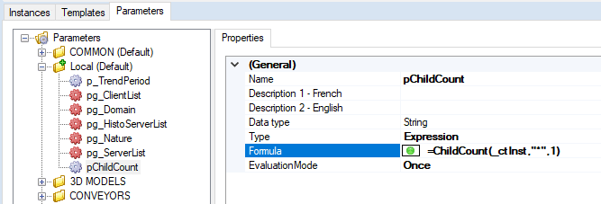 Chilcount pChildcount parameter