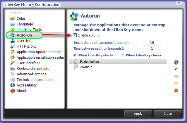 Liberkey Enable Autorun