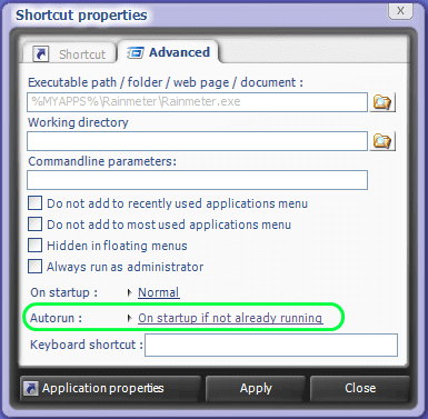 Rainmeter autorun